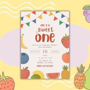 She&#39;s a Sweet One Birthday Invitation