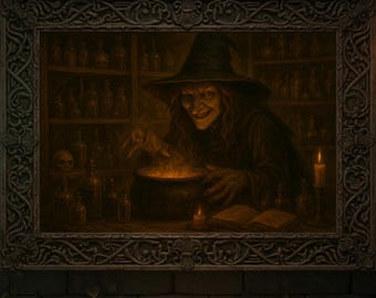Witch's Potion Art Print | Spooky Gothic Kitchen Decor (Digital Download)