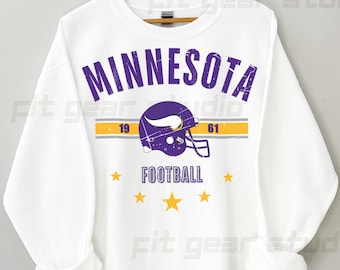 Vintage Minnesota Vikings Sweatshirt – Retro NFL Fan Apparel for Men & Women, Perfect Gift for Vikings Fans