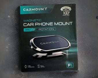 Carmount, F1 Magnetic Car Phone Mount, 360 Rotation
