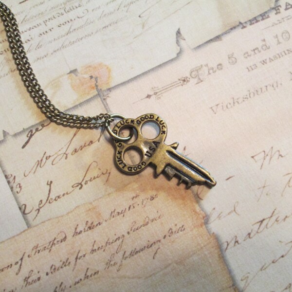 REDUCED! Locker Key Pendant/ Nostalgia/ Retro/ Vintage/ Brass/ Whimsical/ Simplicity/ Charm