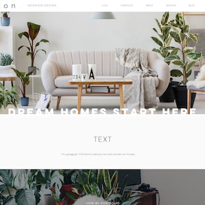 Wix Website Template for Interior Design | Interior Designer | Portfolio | Modern Minimal Clean | Wix Certified Webmaster Design
