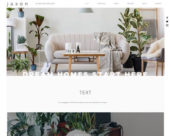 Wix Website Template for Interior Design | Interior Designer | Portfolio | Modern Minimal Clean | Wix Certified Webmaster Design