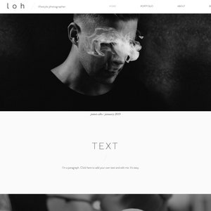 Wix Website Template for Photography | Photographer | Portfolio | Modern Minimal Clean | Wix Certified Webmaster Design