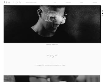 Modello di sito web Wix per fotografia/fotografo/portfolio/moderno e minimale/design per webmaster certificato Wix