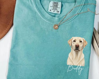 Personalized Yellow Labrador Shirt: Custom Dog Mom Gift, Lab Lover Tee