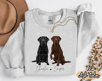 Personalized Labrador Sweatshirt: Custom Dog Mom Gift, Lab Lover Crewneck