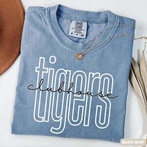 School Logo Tee, Sports Team Tee, School Mascot Shirt, Comfort Colors, Team Spirit Gift, Back to School Shirt for Students or Fans