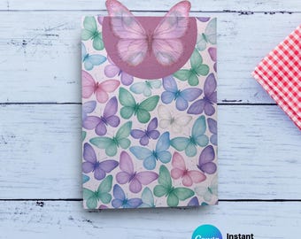 Butterfly Birthday Invitation: Pastel Garden Party, Arch Design (Digital Download)