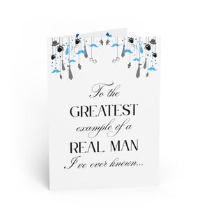 Il miglior esempio di un vero uomo - Biglietto d'auguri sentito e sentimentale per la festa del papà (lucido o opaco)