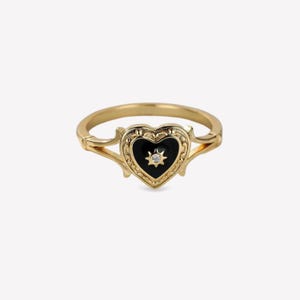 Boho Vintage Herz Ring 14k Vergoldet Trendy Damen Luxus Ringe von North Jewelry