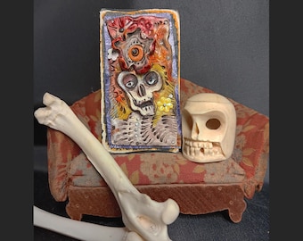 Dreamy Catrina With Red and White flower
