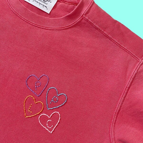 Hand embroidered sweatshirt etsy