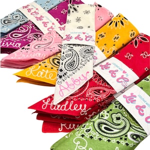 Custom Chainstitch Embroidered Bandana - LOTS of Colors Options Available