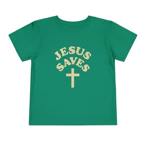 Jesus Saves Toddler Tee, Kids Christian Shirt, Faith-Based Clothing, Toddler Gift, Church Outfit, Easter Apparel