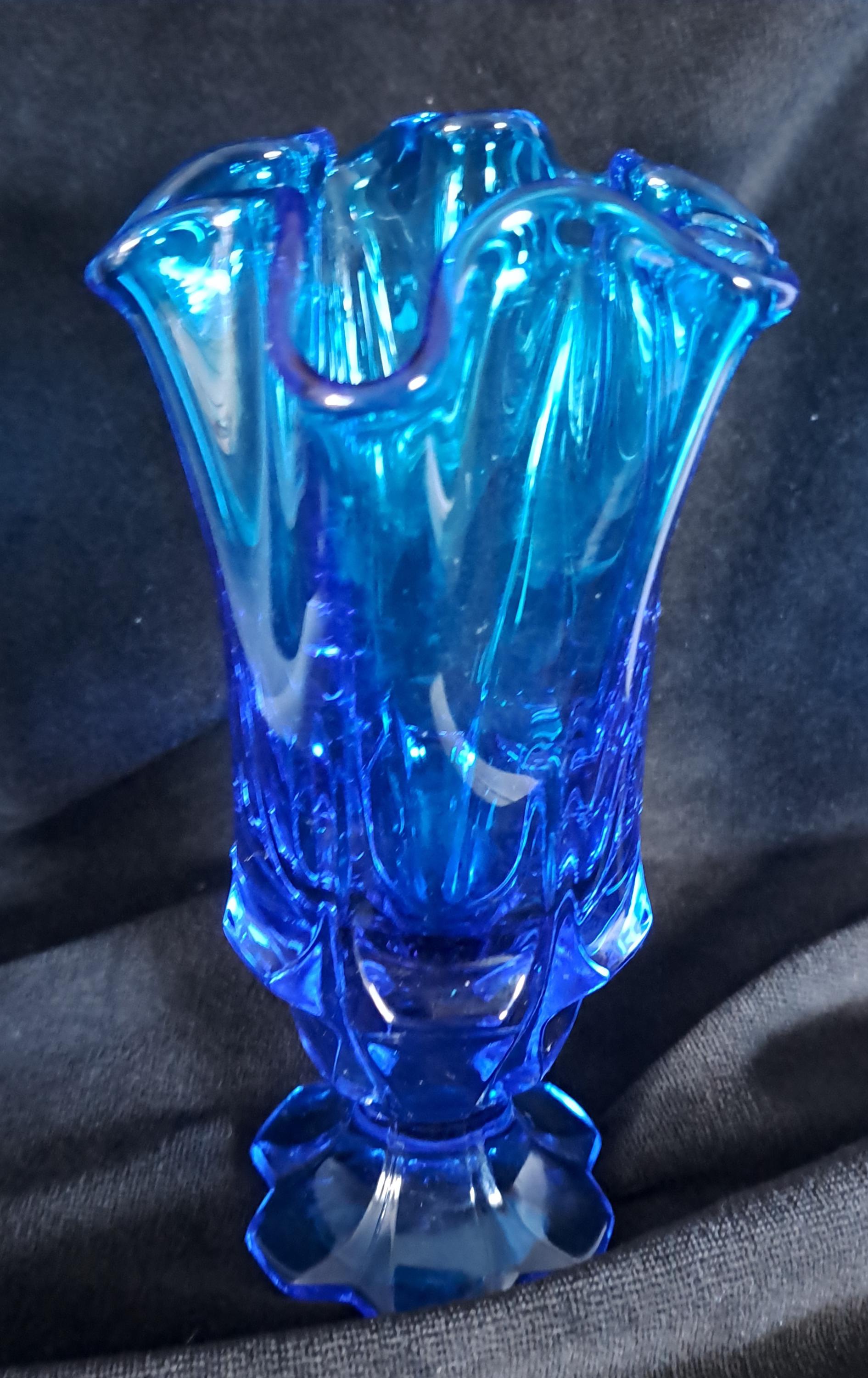 Blue Fenton Vase - Etsy