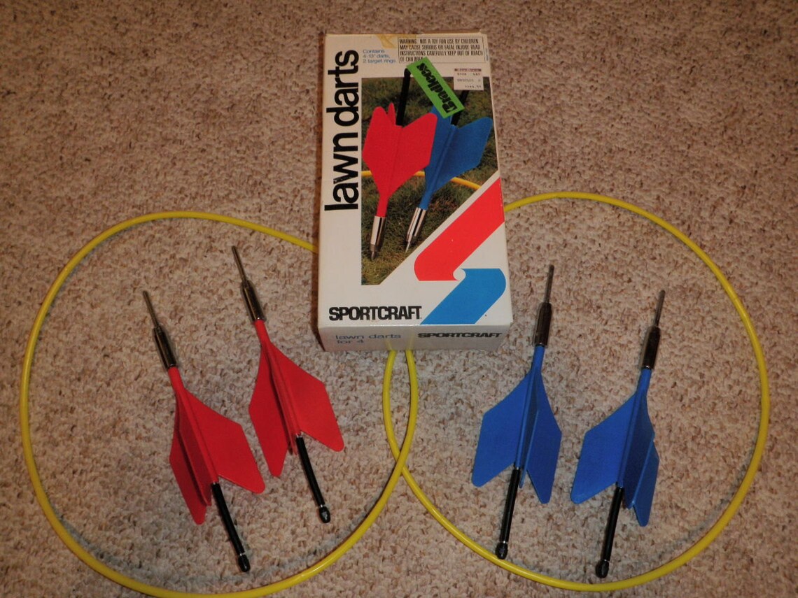SportCraft Lawn Darts the dangerous kind vintage banned toy Etsy