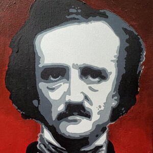 Edgar Allan Poe &quot;Poe&quot; - Original painting on canvas of Edgar Allan Poe