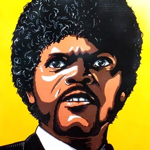 Samuel L. Jackson &quot;Sam&quot; - Original painting on canvas of Hollywood legend Samuel L. Jackson