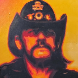 Lemmy Kilmister &quot;Kilmister&quot; - Original painting on canvas of rock music legend Lemmy Kilmister of Motorhead