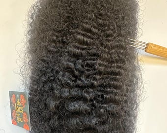Afro Kinky Curl Human Hair Bulk | Natural Black Extensions, Wigs, Locs
