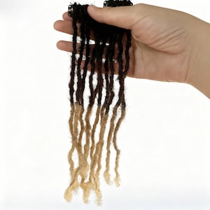 Handgemaakte dreadlockclips van echt haar: gehaakte lokken, aangepaste kleuren