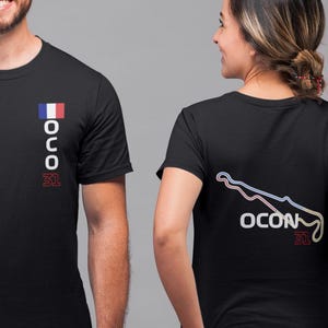 Camiseta de F1 de Esteban Ocon, unisex, de manga corta, ideal para aficionados a la F1, regalo para el Día del Padre, merchandising de F1, camiseta de F1, Haas, camiseta de F1