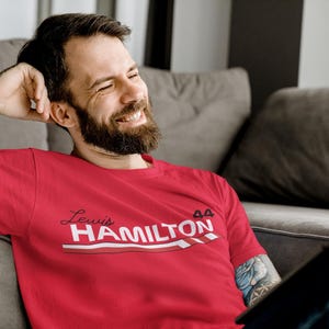 F1 Lewis Hamilton Ferrari Unisex Jersey Tee, F1 Tee, Gift for F1, F1 Shirt, F1 merch, Formula 1 shirt, Hamilton shirt, Ferrari shirt, F1