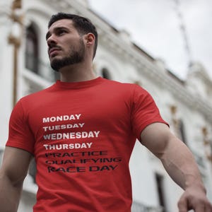 Race Day Schedule Tee - Formula 1 shirt, Unisex Graphic Shirt, Unisex Sport Top, Formula 1 t-shirt, Formula one teams shirt, F1 shirt