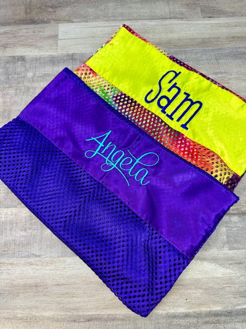 Personalized Pointe Shoes Mesh Bag, Mongorammed bag for Pointe Shoes, Dancer Gift, Gift for every Ballerina, Custom Ballet Shoes Bag, DAN image 3