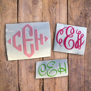 Large Custom Monogram Decal, Wall Sticker, Vinyl Monogram Transfer for Car, Initials for Ice Chest, Bedroom Wall Decor, Window Sticker, DEC