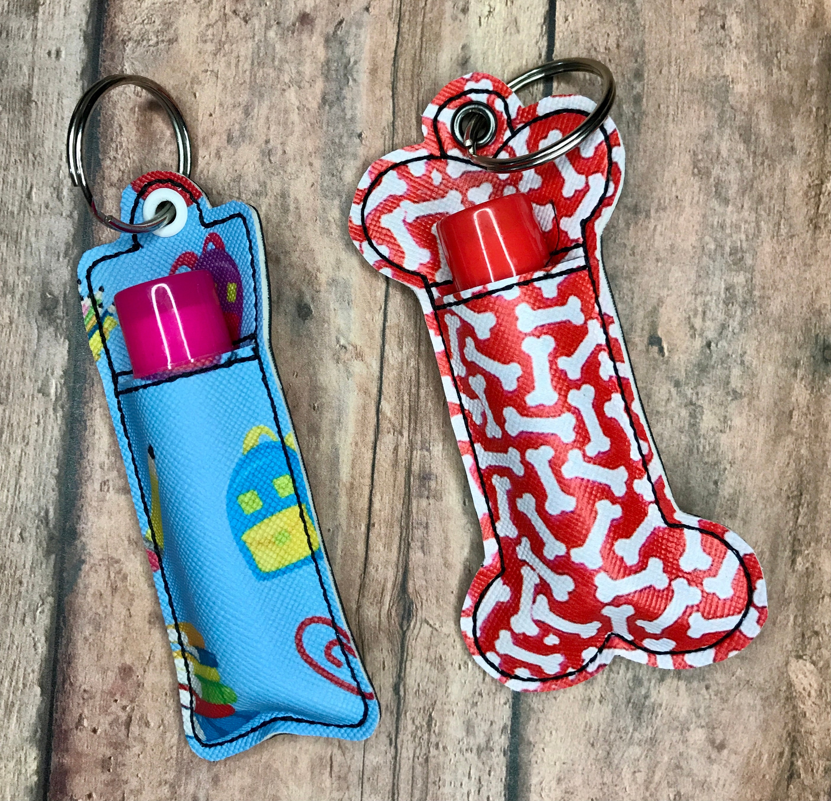 Lip Balm Key Holster, custom leather chapstick holder keychain accessory —  Correa Creative LLC