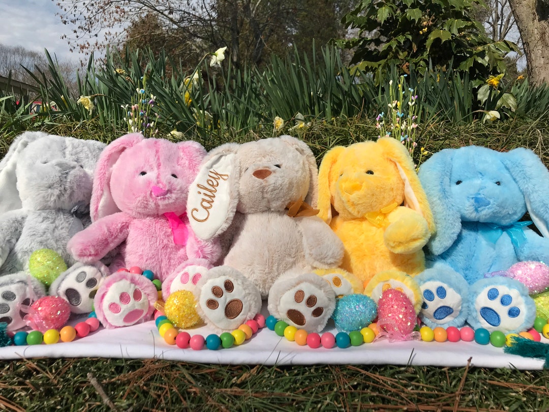 Personalized Bunny Rabbit, Custom Plush Easter Rabbit, Embroidered ...