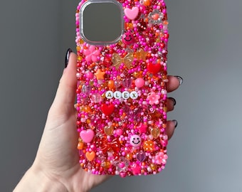 Custom Beaded Charm Phone Case (fully beaded)