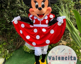 Minnie Mouse mascot costume with bow. Please read the description.