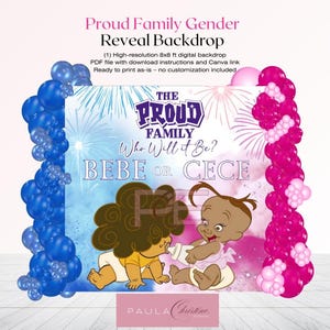 Custom Proud Family Party Backdrop | 8x8 Digital File | Birthday Banner or Floor Wrap | Printable Party Decor | Personalized Design
