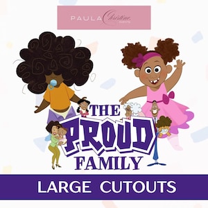 Proud Family Cutouts | Bebe & Cece Character Cutouts + Logo | Canva Template | Printable Party Decor