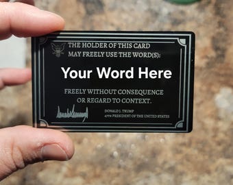 Metal N-WORD PASS| Free Shipping, Customizable. Meme Gift Cards, Custom  Laser Engraved, Metal Business Cards, Metal Card, Gag Gift. - Etsy