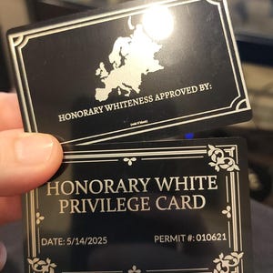 Weiße Ehren-Privilege-Karte