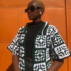 Eden Granny Square Crochet Shirt, Simple Crochet Shirt Pattern, Simple PDF Crochet Shirt Pattern, Mesh Crochet Shirt Pattern