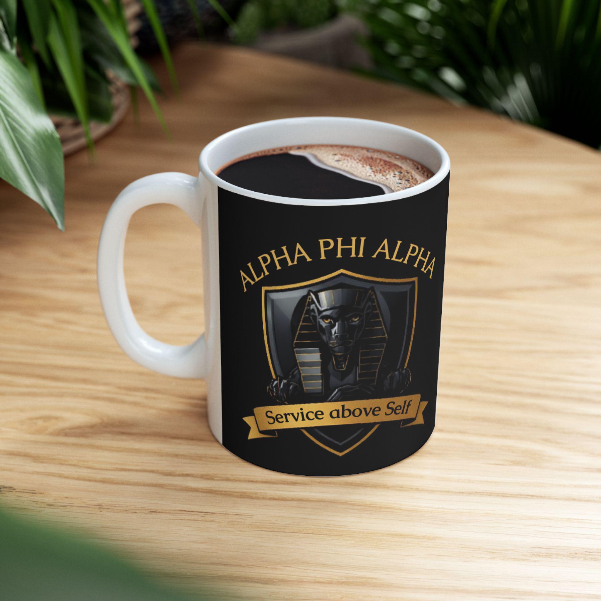 Alpha Phi Alpha Mug | Fraternity Crest Ceramic Coffee Cup - Etsy