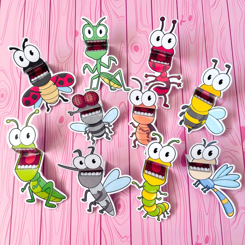 Printable Bug Puppets Craft Activity for Kids, Preschool Cut and Paste ...