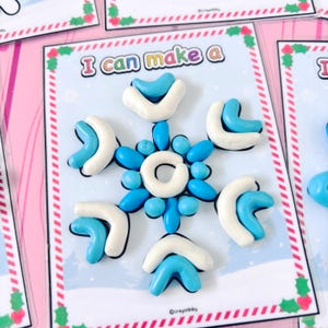 Snowflake Playdough Mats Printable | Winter Play Dough Activity for ...