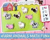 Farm Animals Counting Game | Preschool Math Activity, Toddler Learning (Digital Download)
