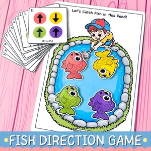 Fish Direction Game | Left Right Up Down Activity (Digital Download)