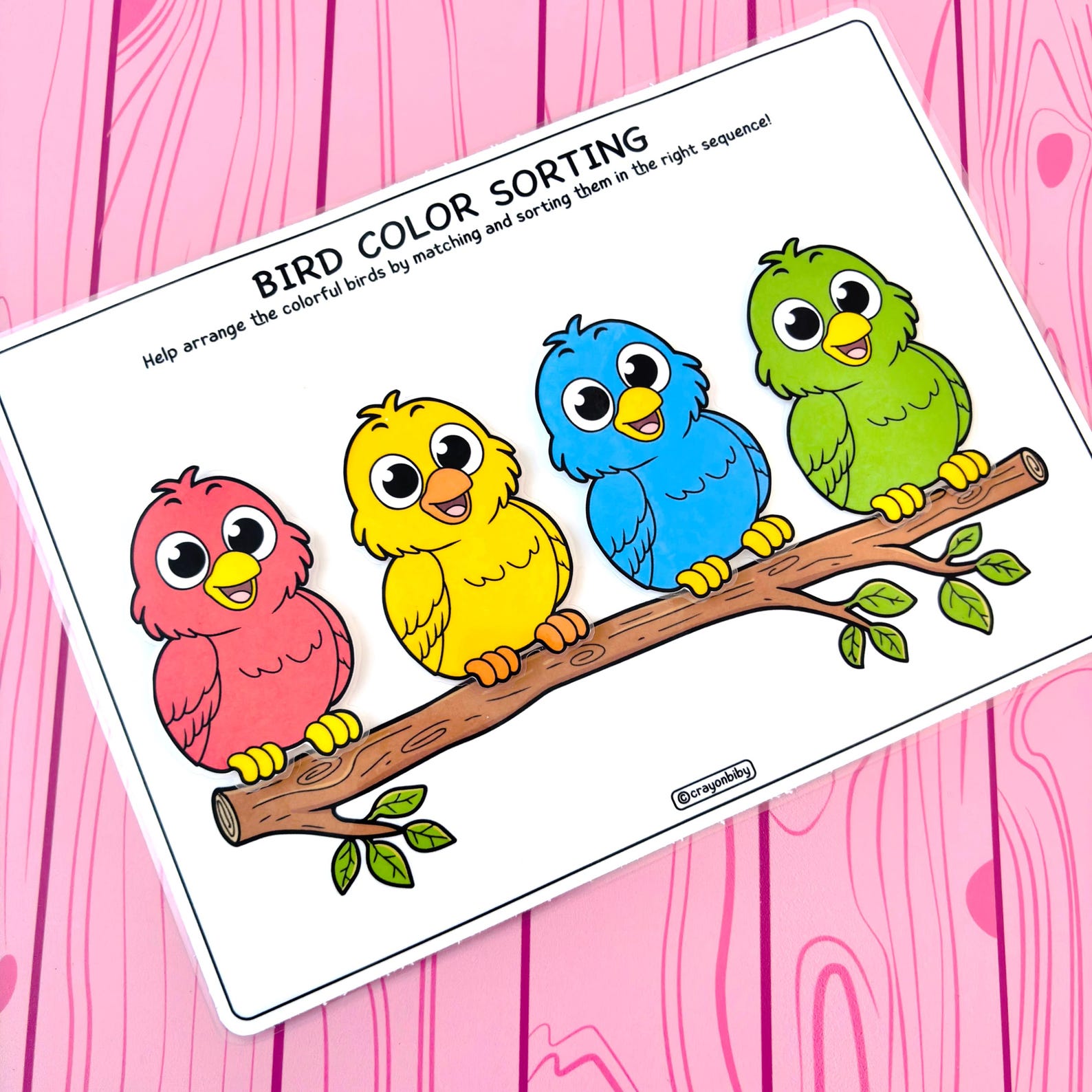 Bird Color Sorting Activity | Preschool Matching Game (digital Download ...