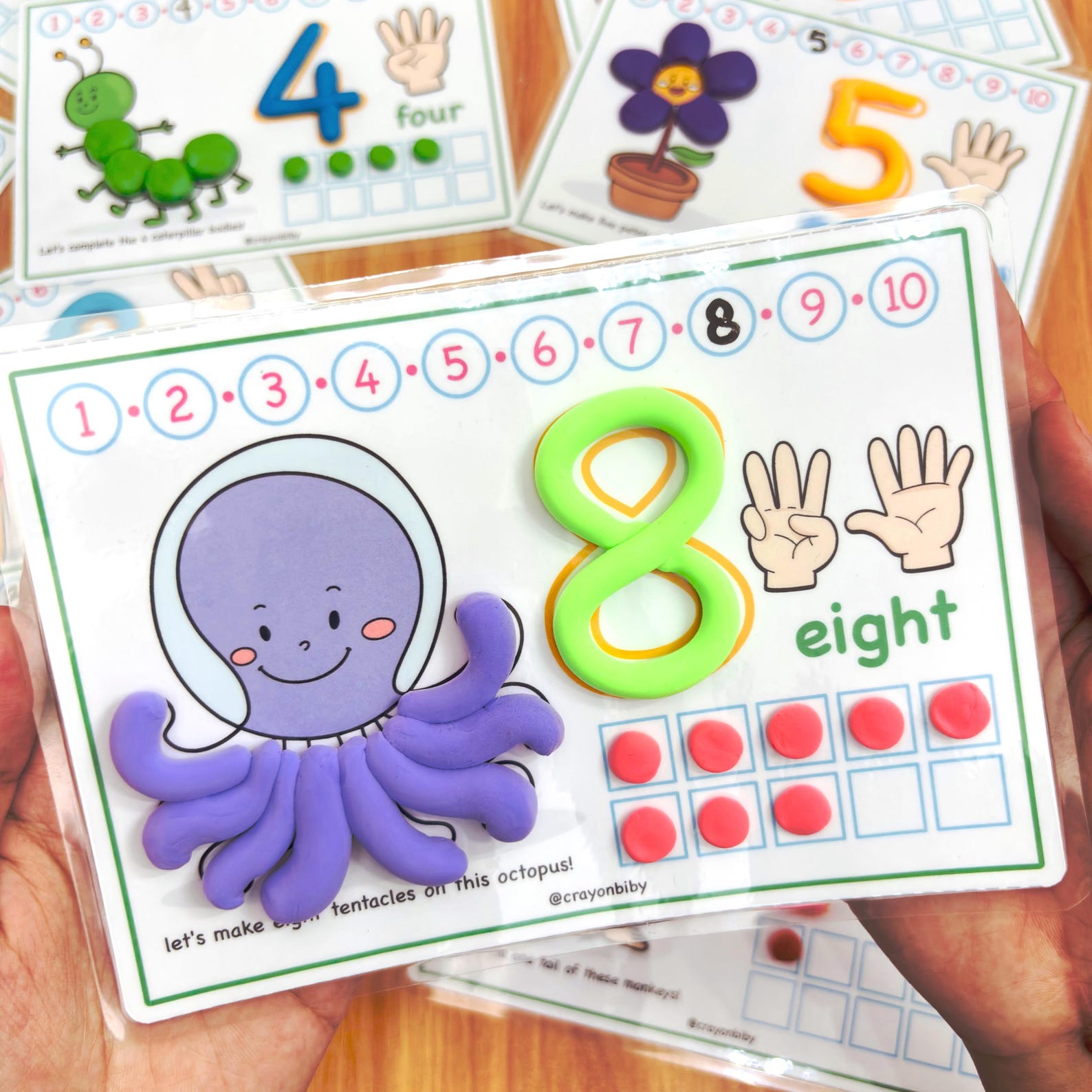 Preschool Number Playdough Mats 1-10: Montessori Math Printable (PDF ...