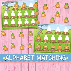 Alphabet Matching Game | Toddler Letter Recognition Activity (Digital Download) image 1