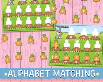 Alfabetcombinatiespel | Letterherkenningsactiviteit voor peuters (digitale download)