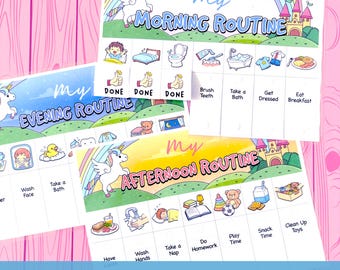 Dagelijkse routine voor kinderen | Ochtend, middag en avond (digitale download)